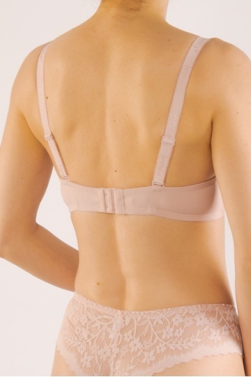 Sutien cupa preformata subtire Maribel, imbracat in microfibra, cupe B, C, D, Roze - Img 4