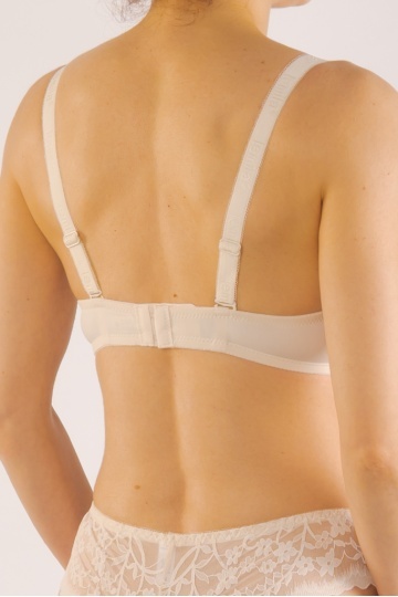 Sutien cupa preformata subtire Maribel, imbracat in microfibra, cupe B, C, D, Butter Cream - Img 4
