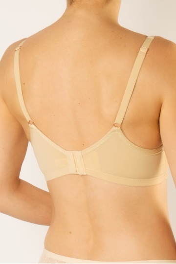 Sutien Lina extra confort cupa adanca preformata microfibra, Bej, cupe C si D - Img 4