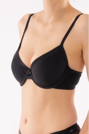 Sutien Lumia cupa subtire, Satin Black, cupa B, C si D - Img 1