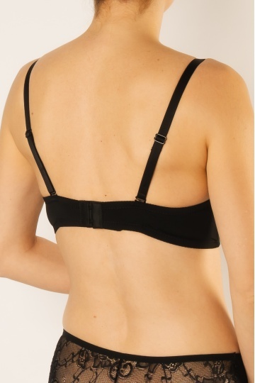 Sutien Nana cupa extra push-up preformata graduala, cupe B si C, Negru - Img 4