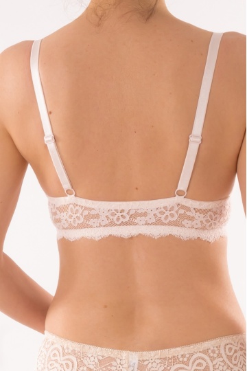 Sutien push-up cu inchidere in fata Nissa , Cream ( cupe B si C ) - Img 2