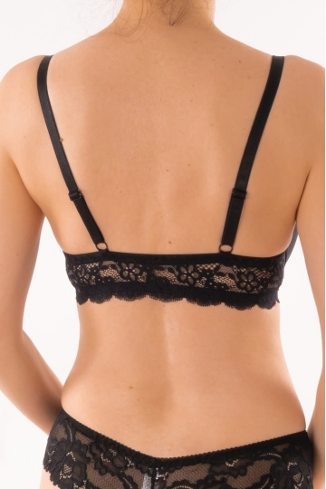 Sutien push-up cu inchidere in fata Nissa , Negru ( cupe B si C ) - Img 5