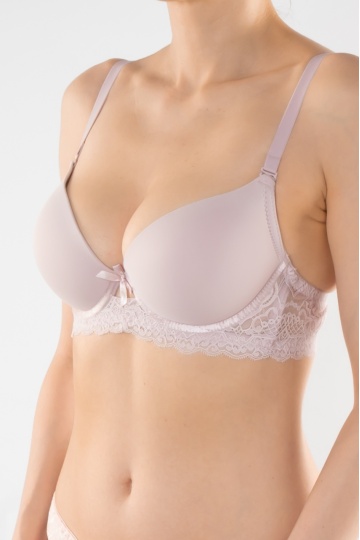 Sutien push-up elegant, cupa preformata Doris, Lila Nude - Img 4