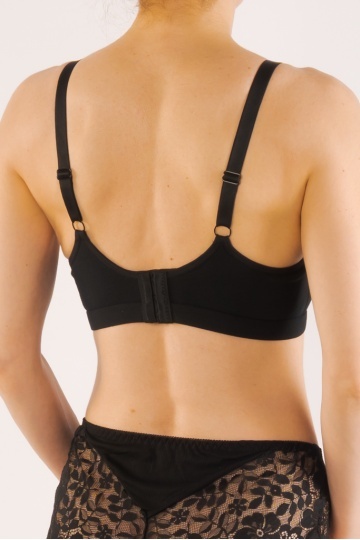 Sutien Sonia BUMBAC, fara armatura si fara burete, cupe B, C, D, si E, Negru - Img 4