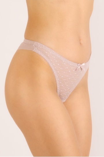 Chiloti eleganti Rosalia, model panty brazilian, din dantela, Lila - Img 3
