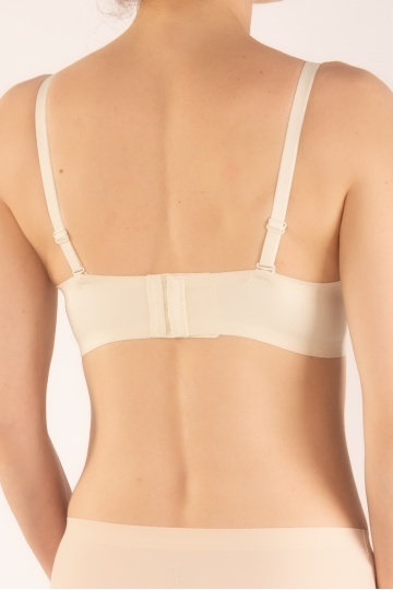 Sutien Astrid, cupe A, fara armatura, cupe graduale buretate, Ivory Cream - Img 3