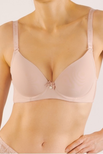 Sutien cupa preformata subtire Maribel, imbracat in microfibra, cupe B, C, D, Roze