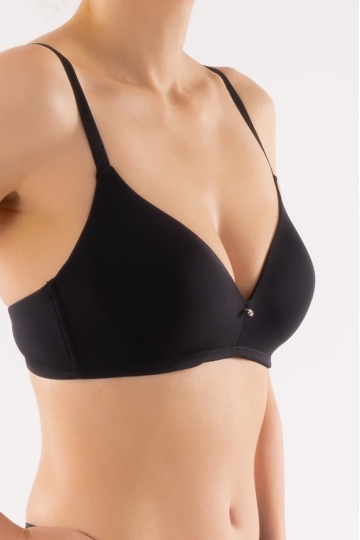 Sutien Eliza fara armatura, cupe burete moale, Negru, cupe B, C si D - Img 3