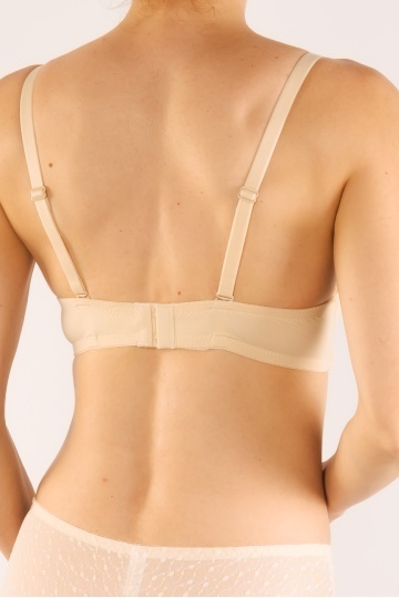Sutien Lira, cupa preformata, imbracat in microfibra, cupe B, C, Cream - Img 4