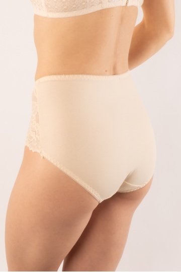 Chiloti femei Iulia, clasic din bumbac, talie normala Cream - Img 4