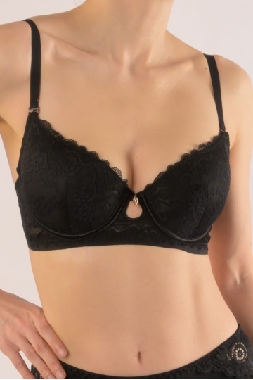 Sutien Alexa cupa moale subtire, imbracata cu dantela ,cupa B si C - Img 2