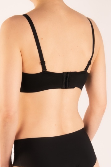 Sutien Astrid, cupe A, fara armatura, cupe graduale buretate, Negru - Img 3
