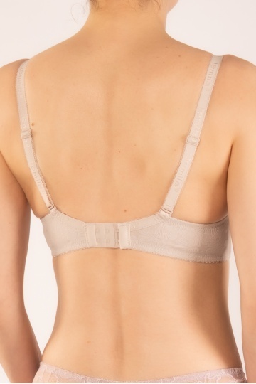 Sutien cupa preformata subtire Vera, imbracat in microfibra, cupe B, C, D, Cappuccino - Img 5