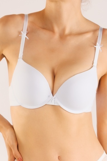 Sutien Gina, Extra Push-up Basic , cupe B si C , Alb - Img 4