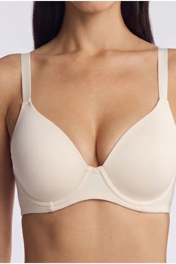 Sutien Klara extra confort cupa subtire preformata microfibra, Butter Cream
