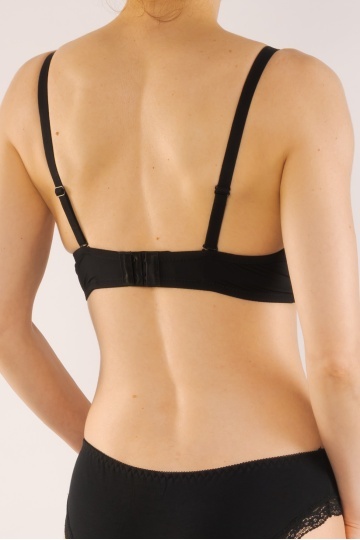 Sutien LARA, cupe preformate soft feel, push-up mediu, cupe B, C, Negru - Img 6