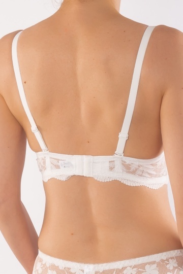Sutien Malena push-up elegant, cupa preformata, Alb - Img 5