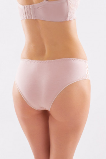 Chiloti femei clasic bumbac si dantela Marisa, Roze Nude - Img 3