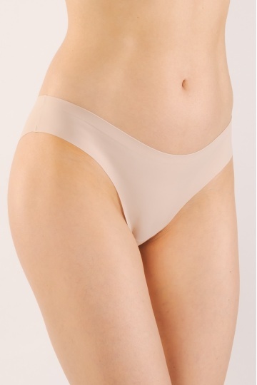 Chiloti laser cut IVY, panty Clasic fara cusaturi la tiv, microfibra, Nude - Img 2