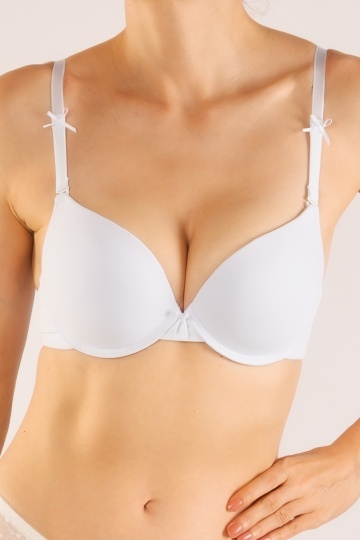Sutien Gina, Extra Push-up Basic , cupe B si C , Alb