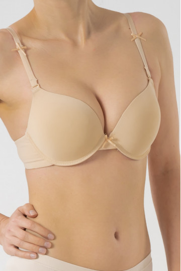Sutien Gina, Extra Push-up Basic , cupe B si C , Bej - Img 3