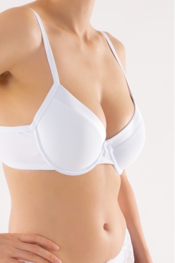 Sutien Lumia cupa subtire, Microfibra, Satin Alb, cupa B, C si D - Img 2