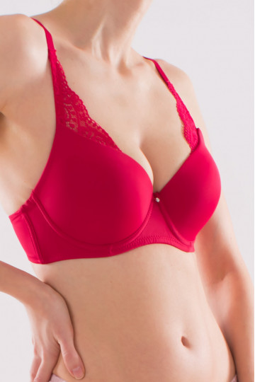 Sutien push-up Lisa, Cherry Red ( cupe B si C ) - Img 3