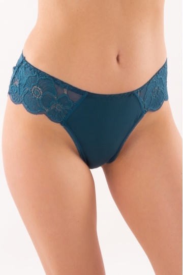 Chiloti femei brazilian bumbac si dantela Lucia , Jade - Img 1