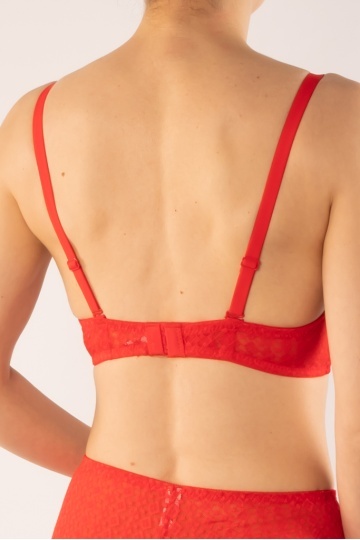 Sutien Chiara push-up elegant, cupa preformata, Rosu - Img 5