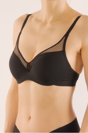 Sutien Coraline push-up mediu, cupa preformata, Negru - Img 2