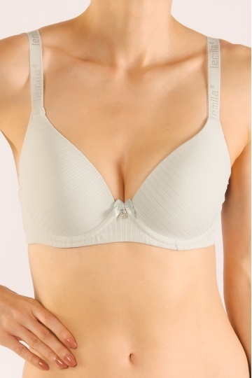 Sutien cupa subtire Magnolia, imbracat in microfibra, cupe B, C, D, Pastel Mint - Img 5