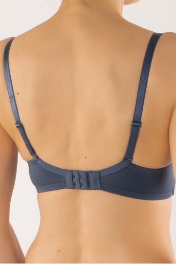 Sutien cupa subtire preformata microfibra, Bella , Grafit, cupe B, C, D - Img 2