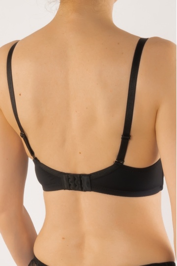 Sutien cupa subtire preformata microfibra, Bella , Negru , cupe B, C, D, E, F - Img 6