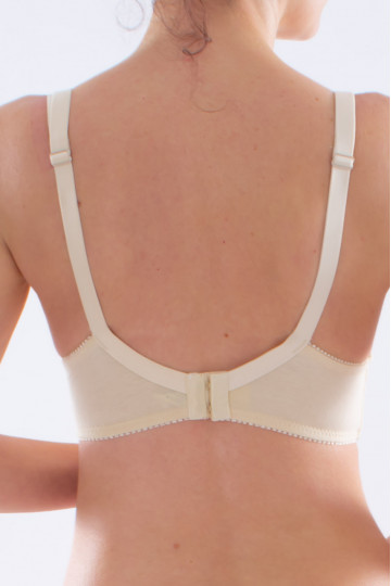 Sutien dantela cu intaritura de sustinere in jumatatea de jos a cupei , cupe C si D, Bej - Img 2