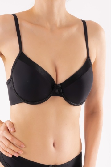 Sutien Lumia cupa subtire, Satin Black, cupa B, C si D - Img 5
