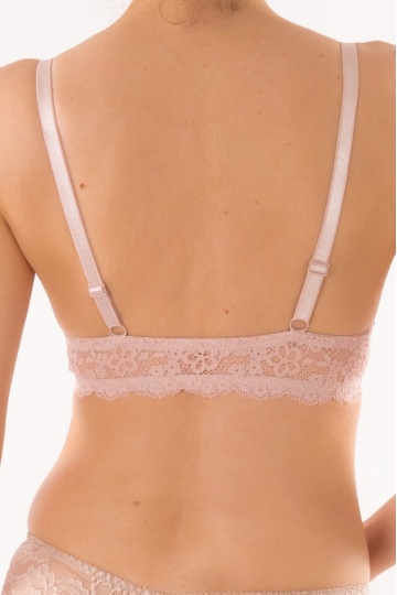 Sutien push-up cu inchidere in fata Nissa , Roze Nude ( cupe B si C ) - Img 4