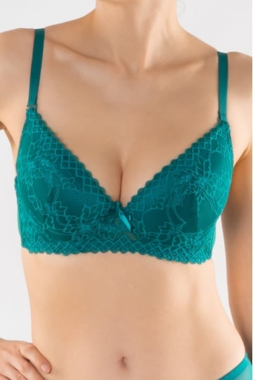Sutien push-up elegant, cupa preformata IAIRA, Jade - Img 1