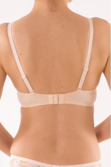 Sutien push-up elegant, cupa preformata Milana, Cream Beige - Img 4