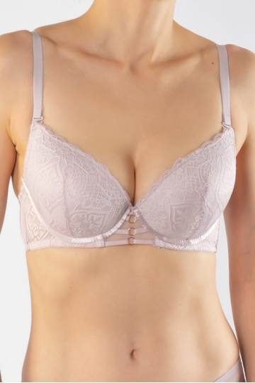 Sutien push-up elegant, cupa preformata Milana, Pastel Lila - Img 3