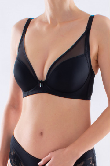 Sutien push-up fara armatura Gaia, Negru ( cupe B, C, si D ) - Img 2