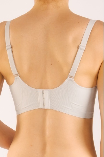 Sutien soft-touch MARA tip bustiera cu bretea reglabila, fara armatura, cupe moi, din microfibra , Dove Grey - Img 4