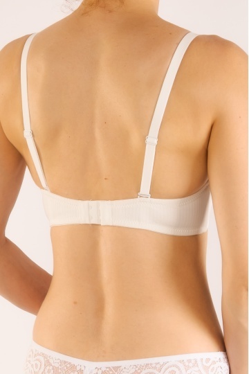 Sutien Stella extra-push-up cupa preformata, imbracat in microfibra eleganta, cupe B, C, Alb - Img 4