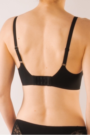 Sutien Arleta, tip bustiera soft confort fara armatura, cupe moi, din microfibra Negru - Img 4