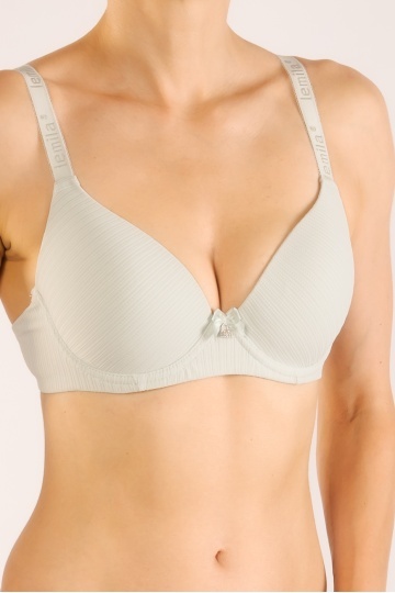 Sutien cupa subtire Magnolia, imbracat in microfibra, cupe B, C, D, Pastel Mint - Img 2
