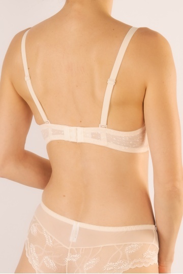 Sutien Flora cupa push-up mediu preformata, cupe B si C, Crem - Img 5