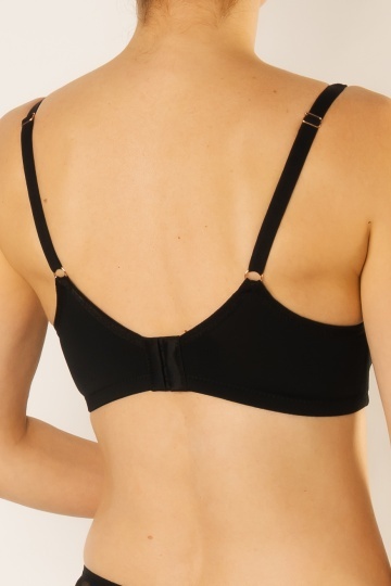 Sutien Lina extra confort cupa adanca preformata microfibra, Negru, cupe C si D - Img 4