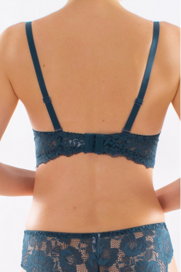 Sutien push-up elegant, cupa preformata Fiorella, Jade - Img 2