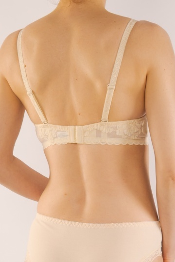 Sutien SOLE extra-push-up cupa preformata, imbracat in dantela, cupe B, C, CREAM - Img 5