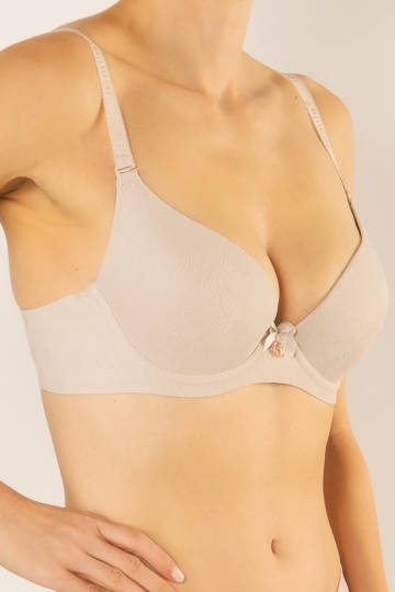 Sutien Viviana cupa preformata graduala, cupe B, C si D , Cappuccino - Img 3